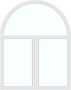 Double window with top arc