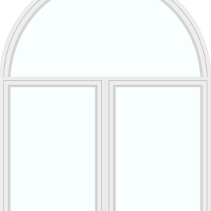 Double window with top arc