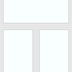 Double window with top leaf
